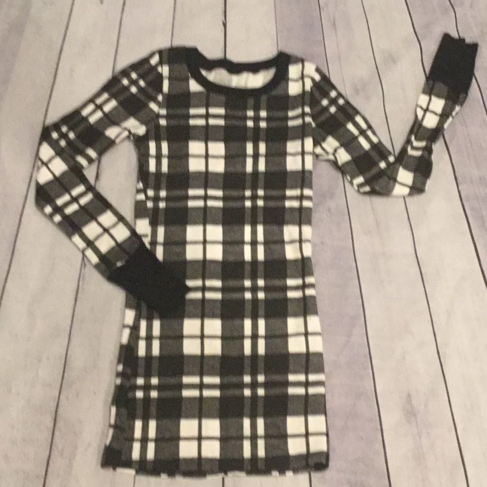 NWOT, New Breed Girls Black and White Plaid Dress